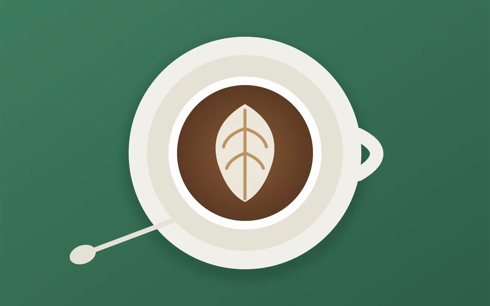 Illustration: Tasse mit Milchschaum von oben