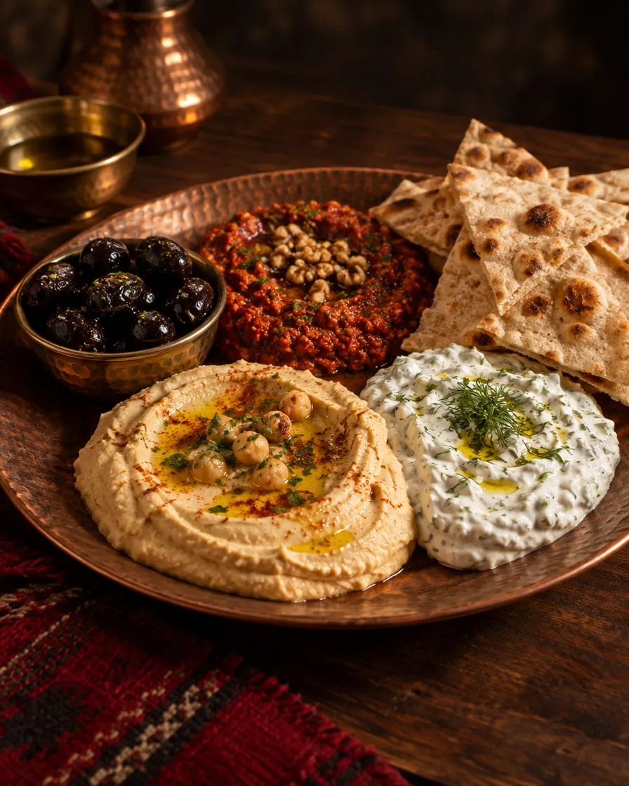 Mezze-Teller (Demo-Bild, KI-erzeugt)