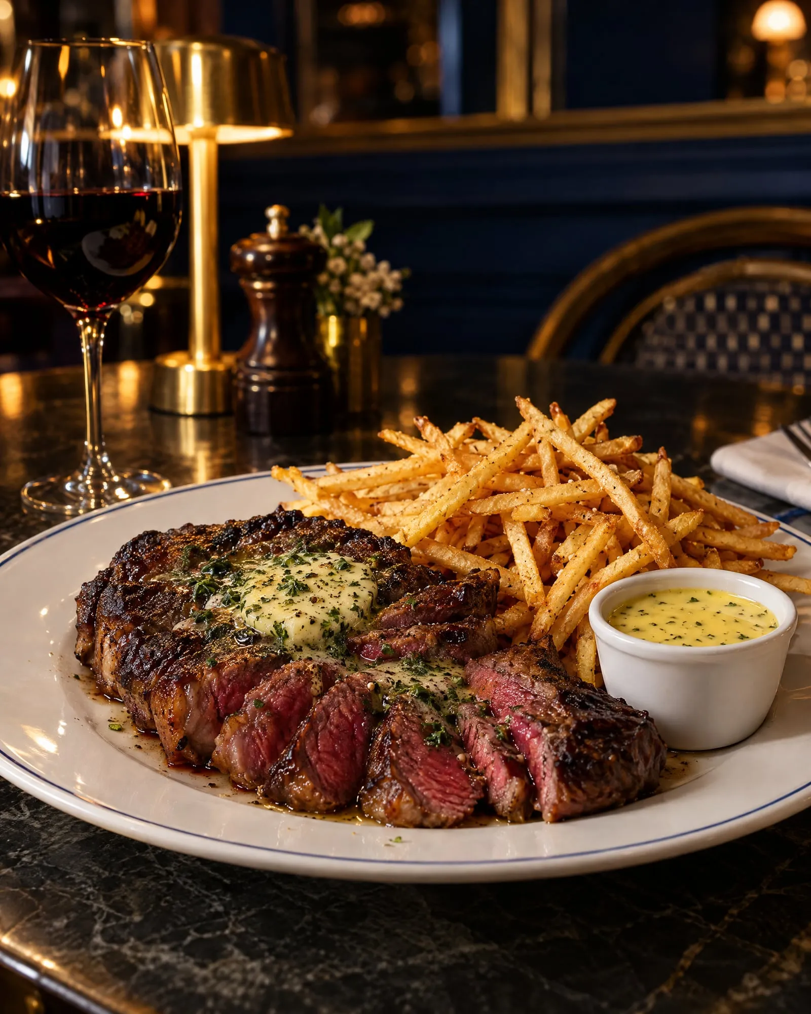 Steak Frites (Demo-Bild, KI-erzeugt)