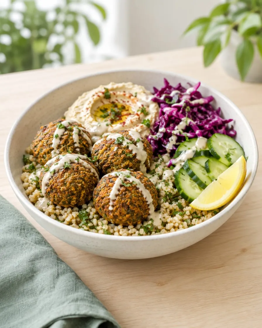 Falafel-Bowl (Demo-Bild, KI-erzeugt)