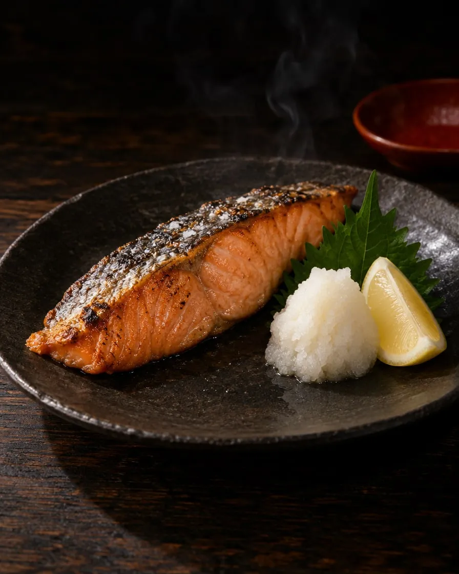 Lachs Shioyaki (Demo-Bild, KI-erzeugt)
