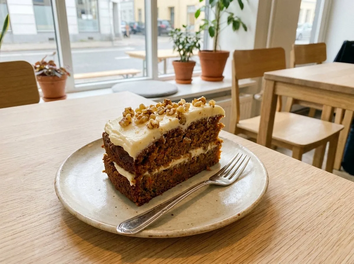 Karottenkuchen (Demo-Bild, KI-erzeugt)