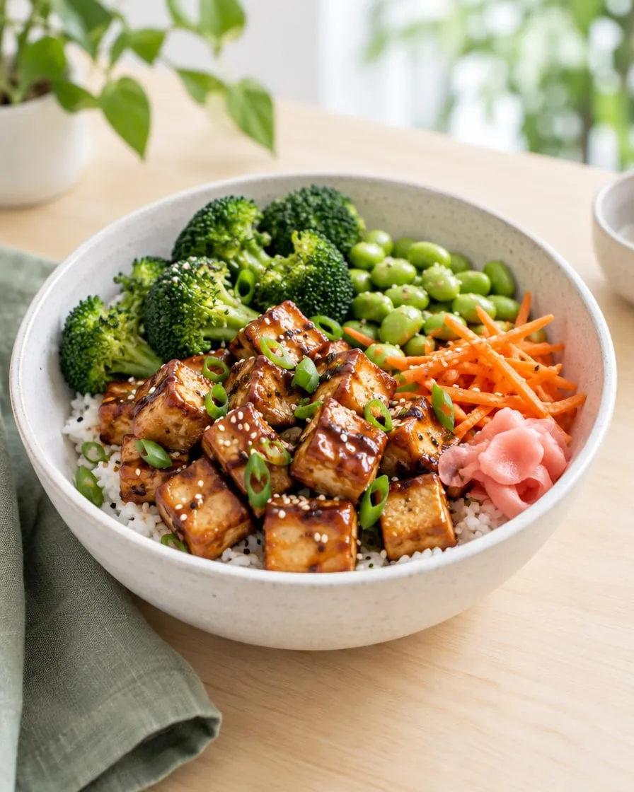 Miso-Tofu-Bowl (Demo-Bild, KI-erzeugt)