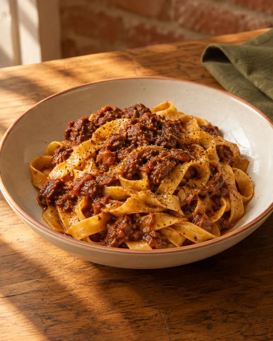 Tagliatelle al Ragù (Demo-Bild, KI-erzeugt)
