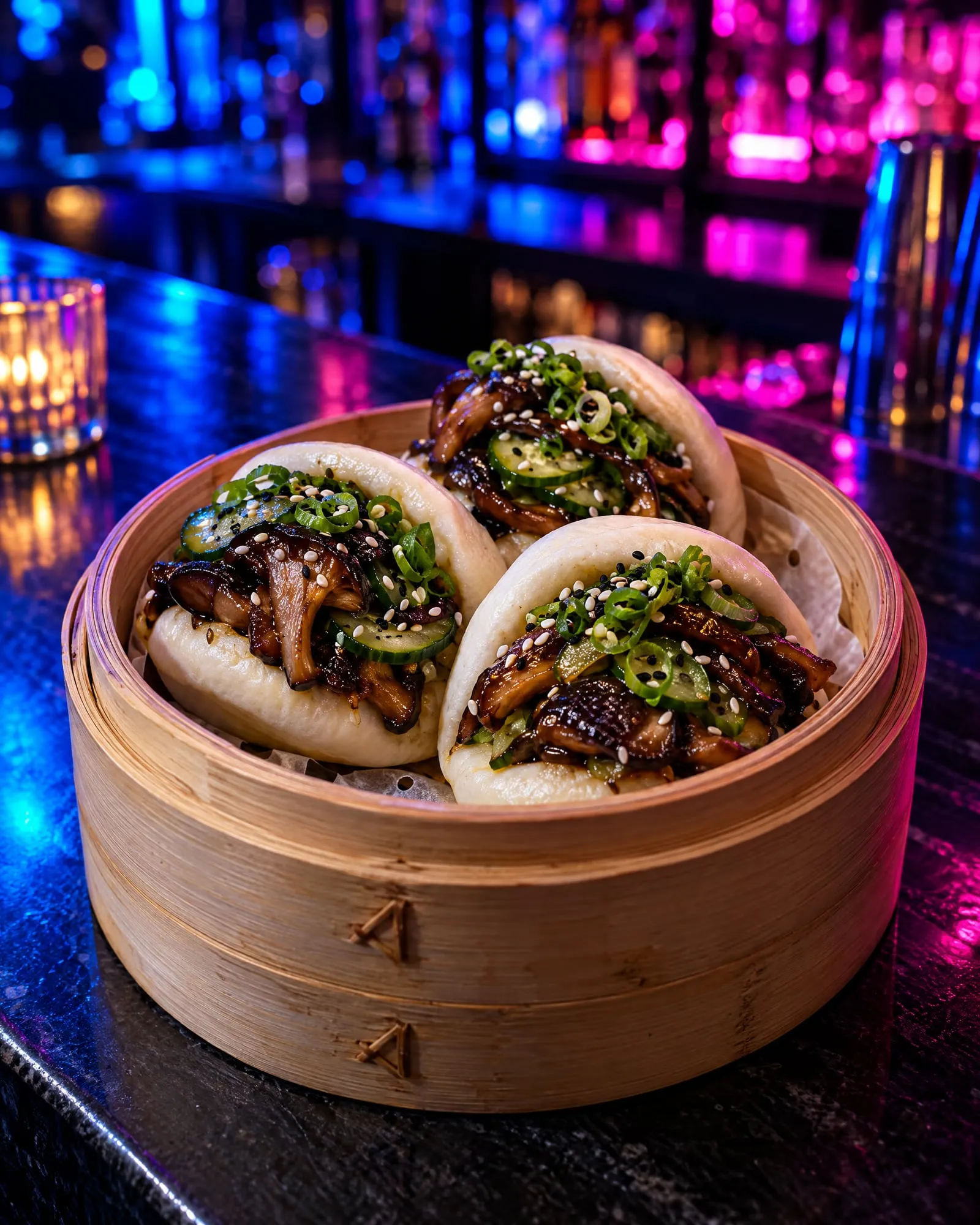 Bao Buns mit Pilzen (Demo-Bild, KI-erzeugt)