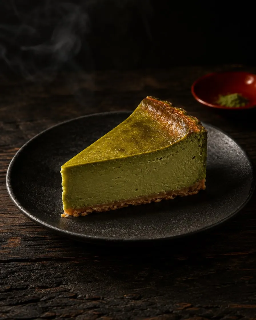 Matcha-Käsekuchen (Demo-Bild, KI-erzeugt)