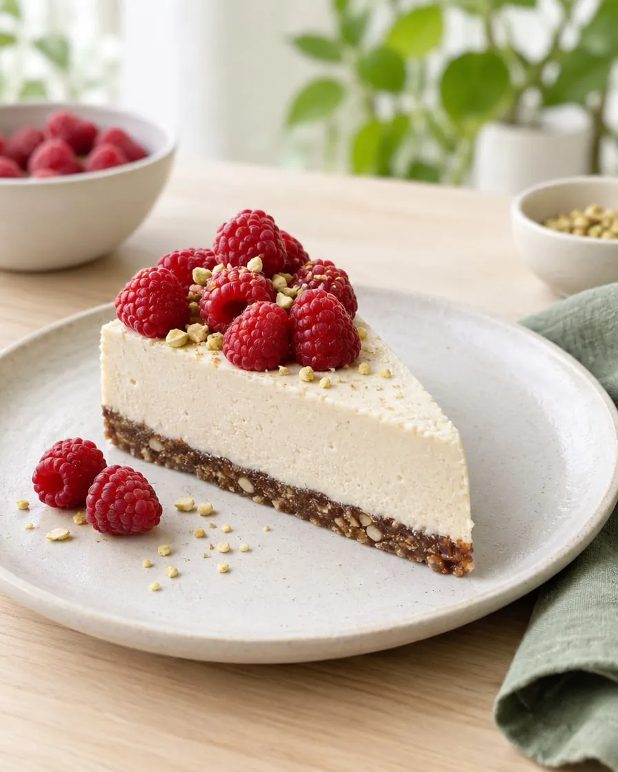 Cashew-Cheesecake (Demo-Bild, KI-erzeugt)